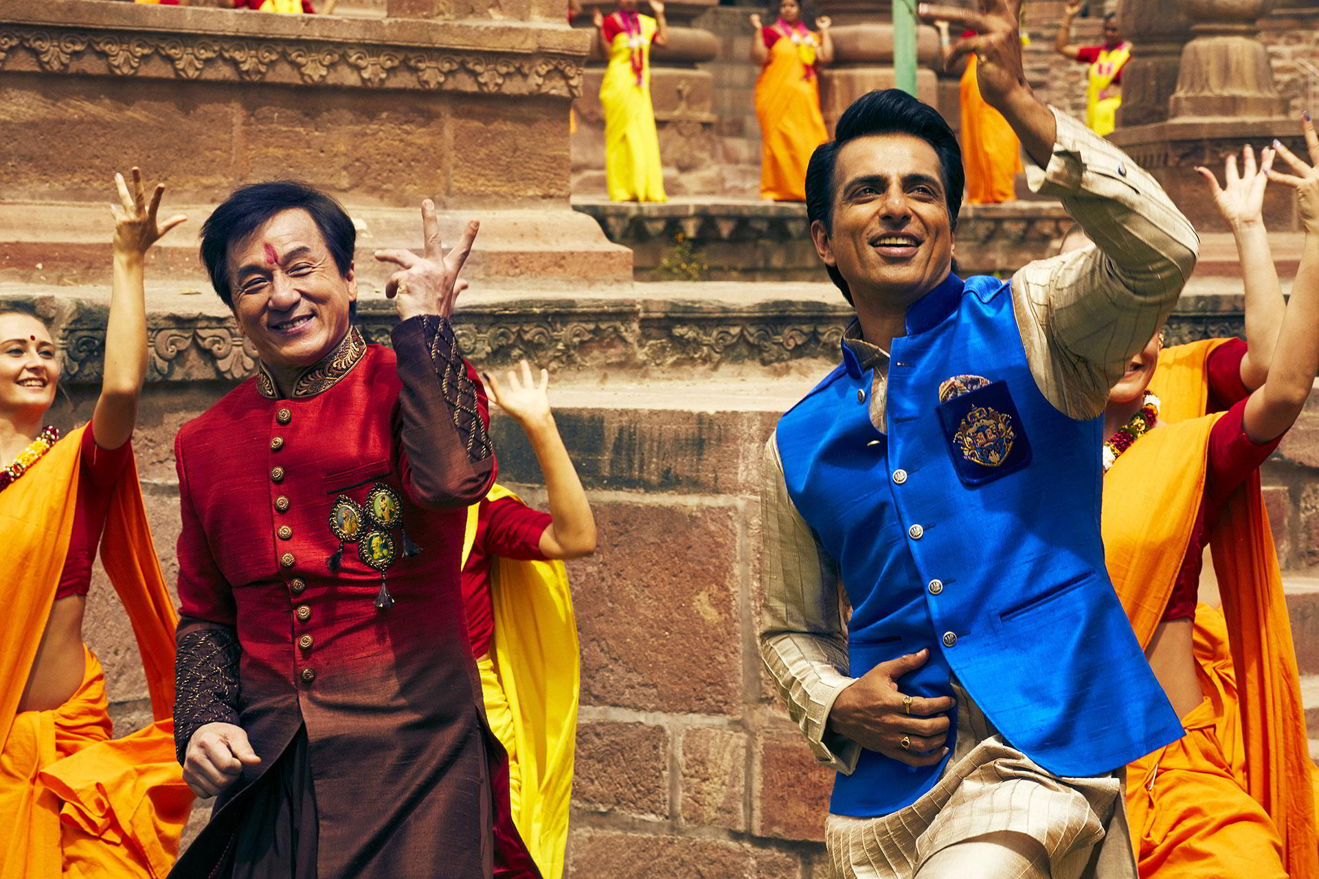 Jackie Chan and Sonu Sood in Bharat Reshma Cloths